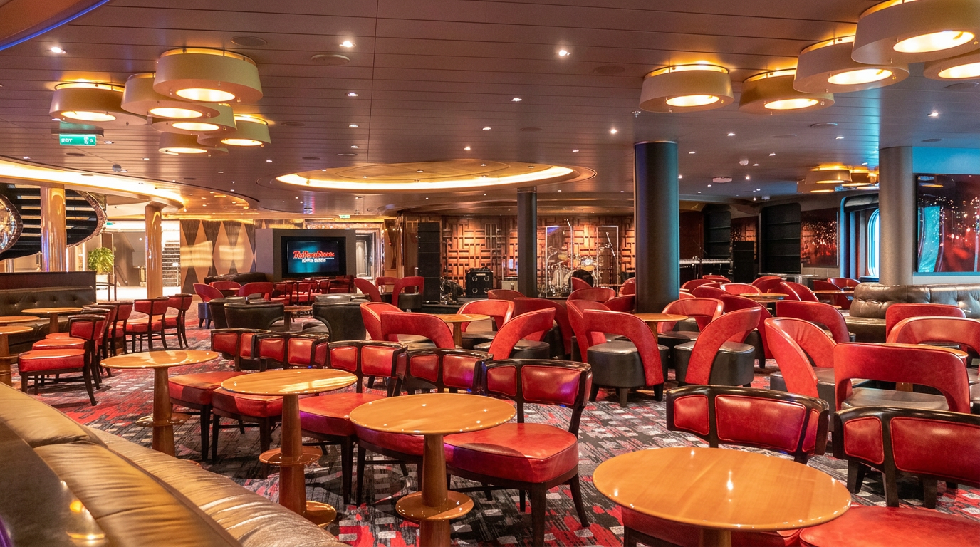 Live music takes center stage. aboard the ship
